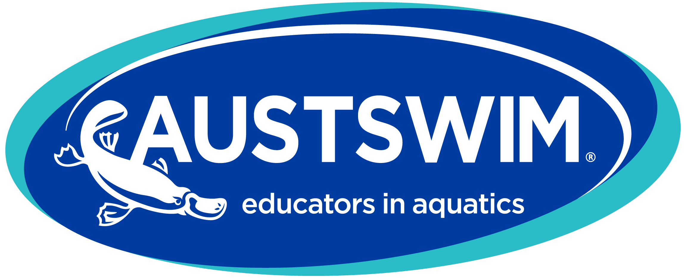 Austswim Logo with tagline educators in aquatics